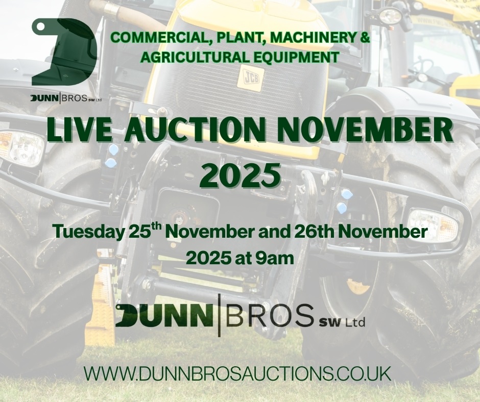 LIVE Commercial,  Plant, Machinery and Agricultural Equipment - LIVE November 2025